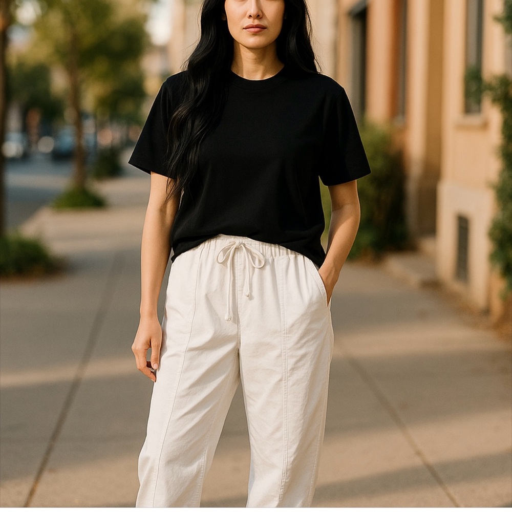 Baci White Jogger Pants made in Paris - Picture 2 of 13